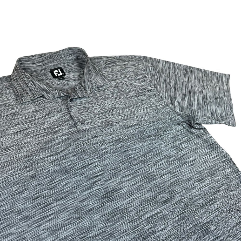 FootJoy Polo Men's XXL Stretch Short Sleeve Golf Embroidered Gray Marled